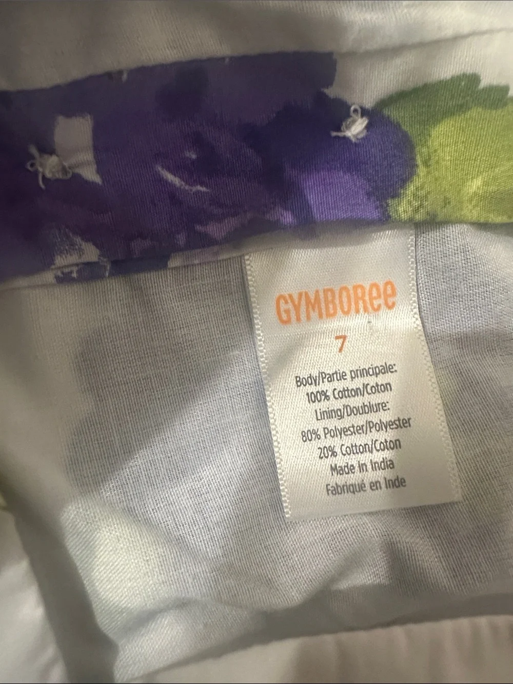 Gymboree Girls Floral Purple Spring Easter Cotton Dress Size 7